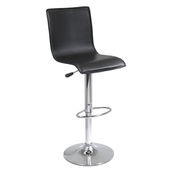 Doba-Bnt High Back L Shape Air Lift Stool - Black and Metal SA143701 - main